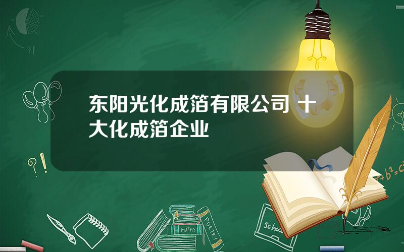 东阳光化成箔有限公司 十大化成箔企业